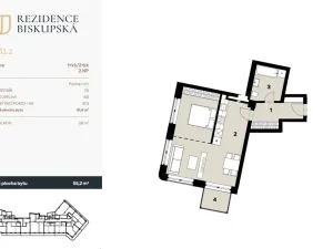 Prodej bytu 2+kk, Ostrava - Moravská Ostrava, Biskupská, 51 m2