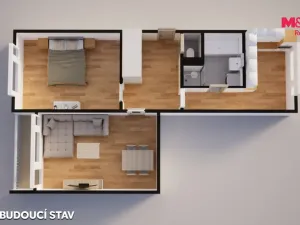 Prodej bytu 2+1, Jílové - Kamenná, Oblouková, 58 m2