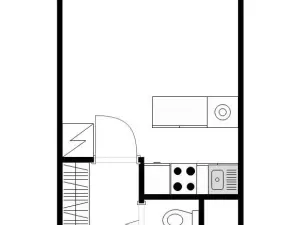 Pronájem bytu 1+kk, Praha - Malešice, Počernická, 24 m2