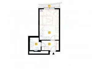 Pronájem bytu 1+kk, Praha - Stodůlky, Mukařovského, 30 m2