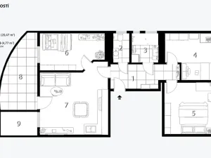 Prodej bytu 3+kk, Brno, Nivky, 85 m2