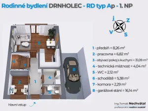 Prodej rodinného domu, Pasohlávky, 118 m2