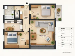 Prodej bytu 3+1, Čerčany, Družstevní, 64 m2
