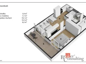 Pronájem bytu 2+kk, Hradec Králové, Na Střezině, 48 m2