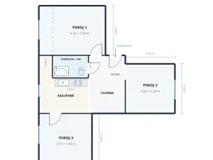 Prodej bytu 3+1, Holýšov, Pod Makovým vrchem, 68 m2