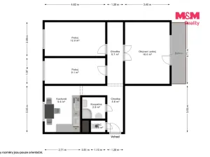 Pronájem bytu 3+1, Holýšov, Pod Makovým vrchem, 63 m2