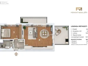 Pronájem bytu 2+kk, Frýdek-Místek, 56 m2