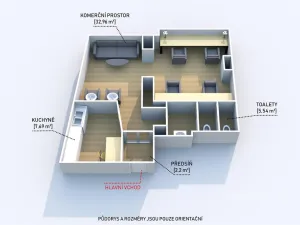 Pronájem obchodního prostoru, Plzeň, Bezručova, 55 m2
