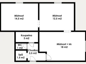 Prodej bytu 3+kk, Benešov nad Ploučnicí, Wolkerova, 54 m2