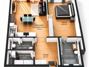 Prodej bytu 2+kk, Praha - Smíchov, Švédská, 65 m2