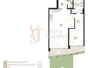 Pronájem bytu 2+kk, Praha - Smíchov, 77 m2