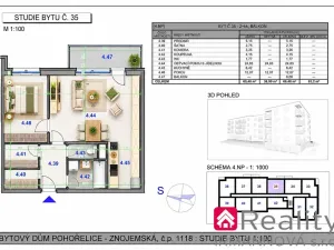 Prodej bytu 2+kk, Pohořelice, Znojemská, 66 m2