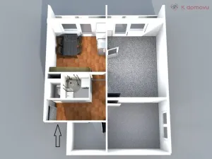 Pronájem bytu 2+1, Brno - Bohunice, Pod nemocnicí, 50 m2