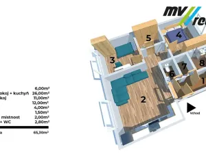 Prodej bytu 3+kk, Benátky nad Jizerou, 65 m2