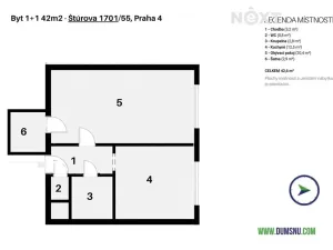 Prodej bytu 1+1, Praha - Krč, Štúrova, 42 m2