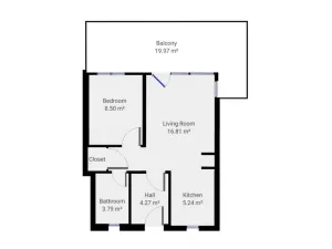 Pronájem bytu 2+kk, Jesenice, V Lázních, 40 m2