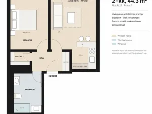 Pronájem bytu 2+kk, Praha - Holešovice, U průhonu, 44 m2