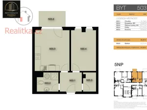 Prodej bytu 2+kk, Mělník, Vlasákova, 39 m2