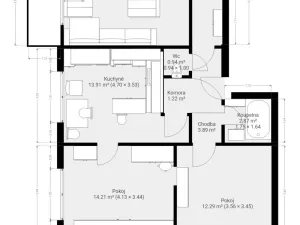 Pronájem bytu 3+1, Kojetín - Kojetín I-Město, Sladovní, 75 m2