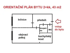 Prodej bytu 2+kk, Praha - Stodůlky, Hábova, 43 m2