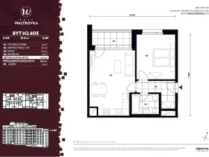 Pronájem bytu 2+kk, Praha - Jinonice, Vladimíra Kobranova, 51 m2