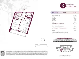 Prodej bytu 2+kk, Brno, Rybnická, 63 m2