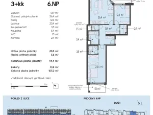 Prodej bytu 3+kk, Brno, Rybářská, 94 m2
