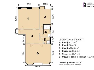 Pronájem bytu 3+kk, Praha - Nové Město, Gorazdova, 150 m2