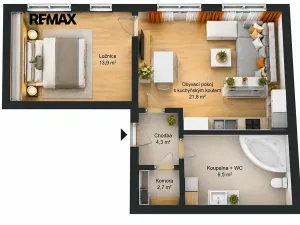 Prodej bytu 2+kk, Praha - Stodůlky, Raichlova, 50 m2