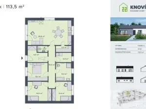Prodej domu na klíč, Knovíz, Na Hrudném, 113 m2