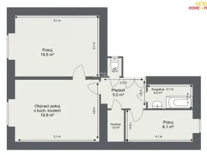 Prodej bytu 2+1, Praha - Nové Město, Pod Slovany, 57 m2