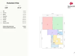 Prodej bytu 2+1, Brno - Husovice, Dukelská třída, 71 m2