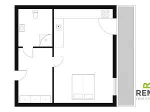 Pronájem bytu 1+kk, Uherské Hradiště, Zahrádky, 31 m2
