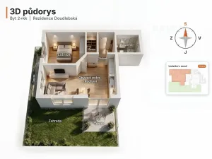 Pronájem bytu 2+kk, České Budějovice, Doudlebská, 67 m2