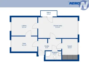 Prodej bytu 3+1, Strunkovice nad Blanicí, Protivecká, 66 m2
