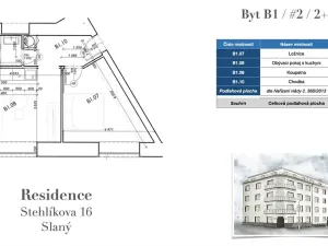 Prodej bytu 2+kk, Slaný, Navrátilova, 40 m2