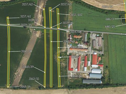 Prodej zemědělské půdy, Prušánky, 6439 m2