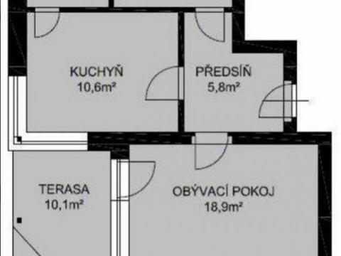 Pronájem bytu 1+1, Boskovice, Na Chmelnici, 44 m2