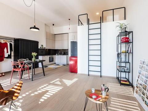 Pronájem bytu 1+kk, Praha - Holešovice, V háji, 49 m2