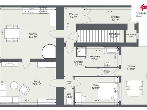 Prodej bytu 3+1, Heřmanův Městec, Čáslavská, 82 m2