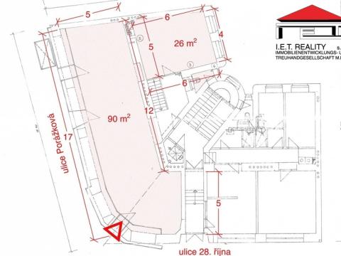 Pronájem obchodního prostoru, Ostrava, 28. října, 90 m2