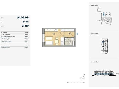 Prodej bytu 1+kk, Praha - Karlín, Blažimská, 28 m2