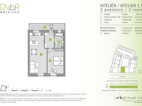 Prodej bytu 2+kk, Brandýs nad Labem-Stará Boleslav - Stará Boleslav, Mělnická, 49 m2