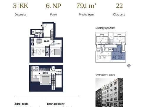 Prodej bytu 3+kk, Praha - Žižkov, Žerotínova, 71 m2