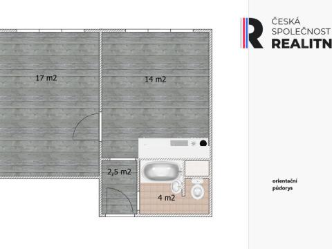 Pronájem bytu 1+1, Žatec, Husova, 36 m2