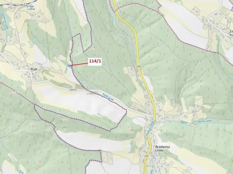 Dražba pozemku, Kyje, 640 m2