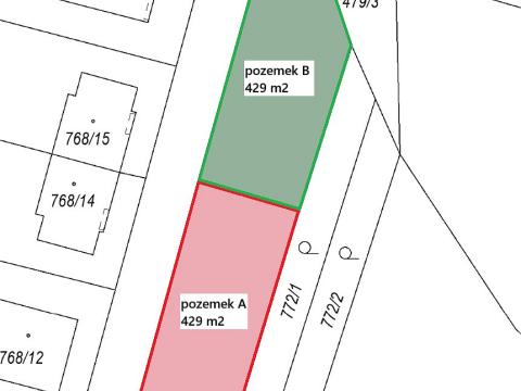Prodej pozemku, Rudolfov, Okružní, 429 m2