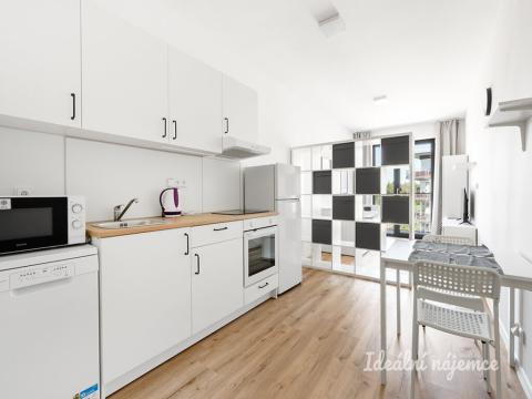 Pronájem bytu 1+kk, Praha - Kyje, Za černým mostem, 27 m2