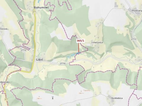 Dražba lesa, Český Dub, 1687 m2