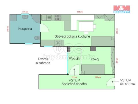 Pronájem bytu 2+kk, Brno, Přímá, 40 m2